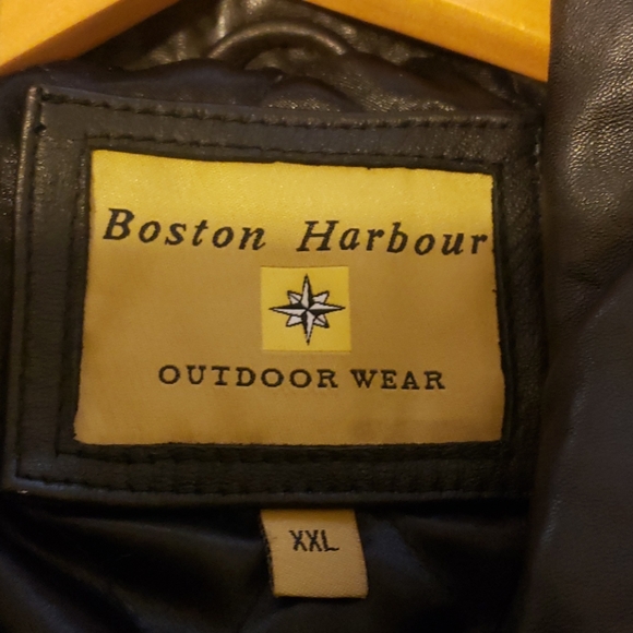 Boston Harbor Leather Bomber jacket Size XXL - Picture 6 of 9